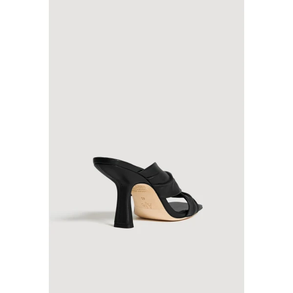 Aje Clemence Gathered Heel in Black | Heels | Luxury Shoes 