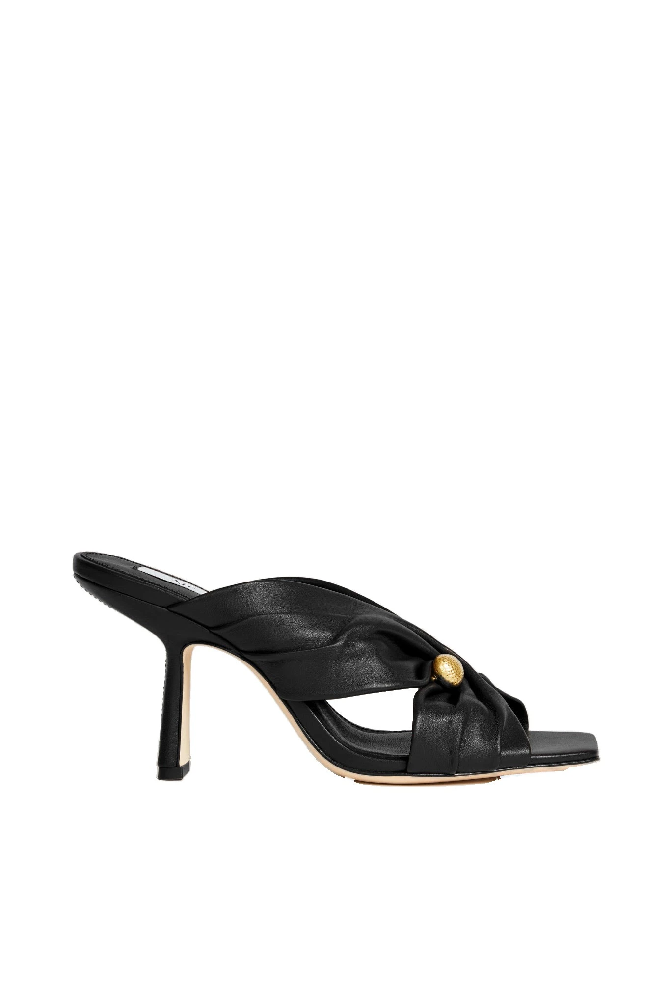 Aje Clemence Gathered Heel Black Aje Clemence Gathered Heel in Black | Heels | Luxury Shoes