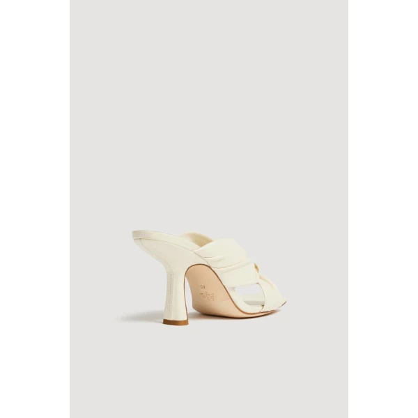 Aje Clemence Gathered Heel in Ivory | Heels | Luxury Shoes 