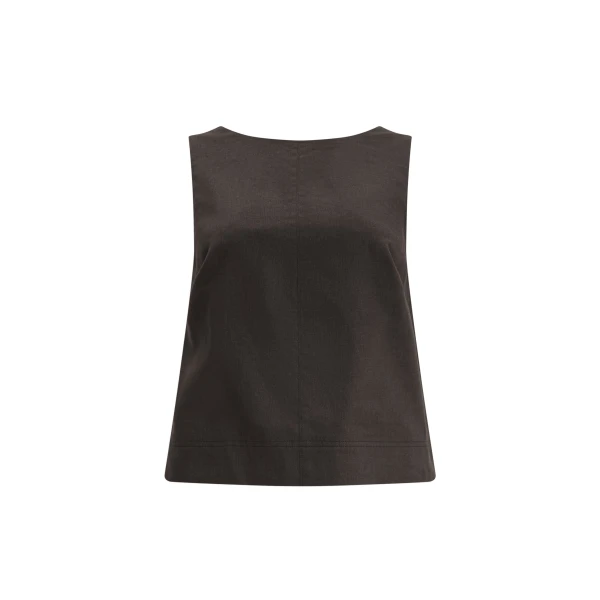 Aje Corine High Neck Top in Chocolate | Tops | Luxury Shoes 