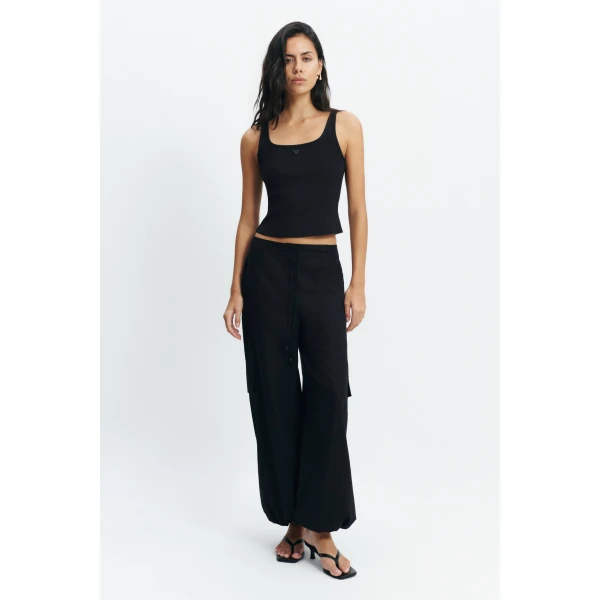 Aje Corine Relaxed Cargo Pant in Black | Pants | Luxury Shoes 