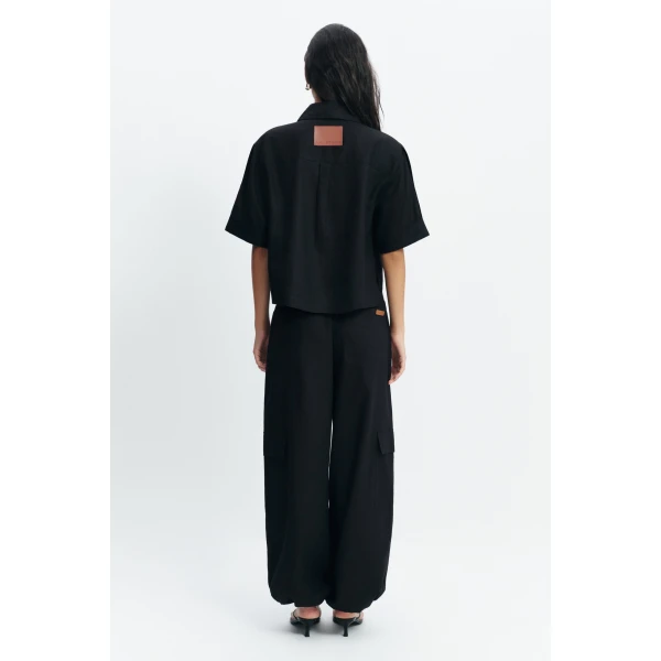 Aje Corine Relaxed Shirt in Black | Shirts | Luxury Shoes 