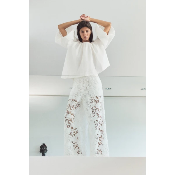 Aje Corine Relaxed Top in White | Tops | Luxury Shoes 