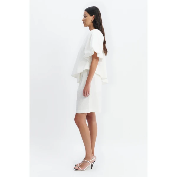 Aje Corine Relaxed Top in White | Tops | Luxury Shoes 