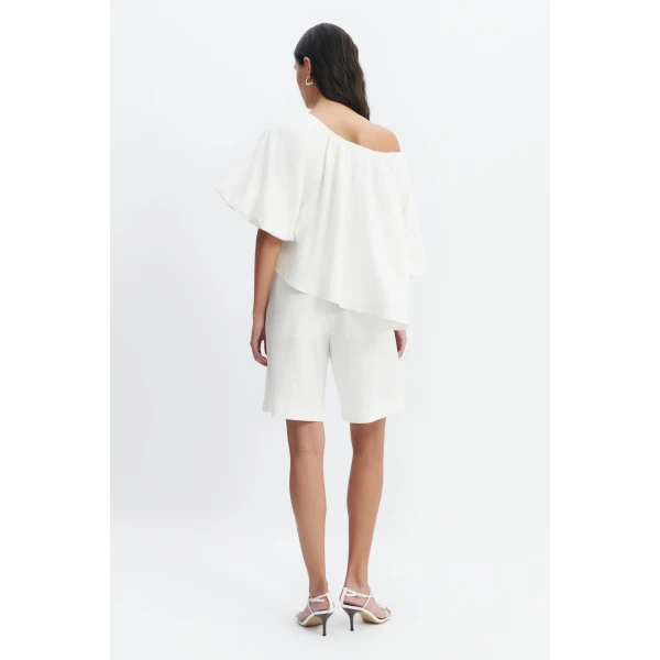 Aje Corine Relaxed Top in White | Tops | Luxury Shoes 