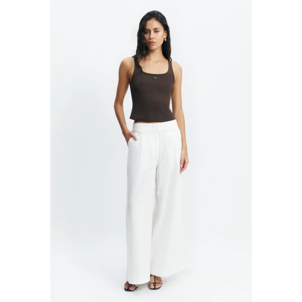 Aje Corine Tailored Pant in White | Pants | Luxury Shoes 