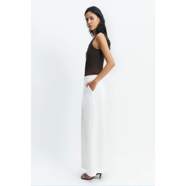 Aje Corine Tailored Pant in White | Pants | Luxury Shoes 