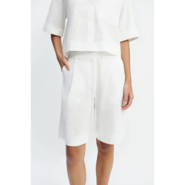 Aje Corine Tailored Shorts in White | Shorts | Luxury Shoes 