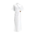 Aje Corine Wrap Midi Dress in White | Midi Dresses | Luxury Shoes 