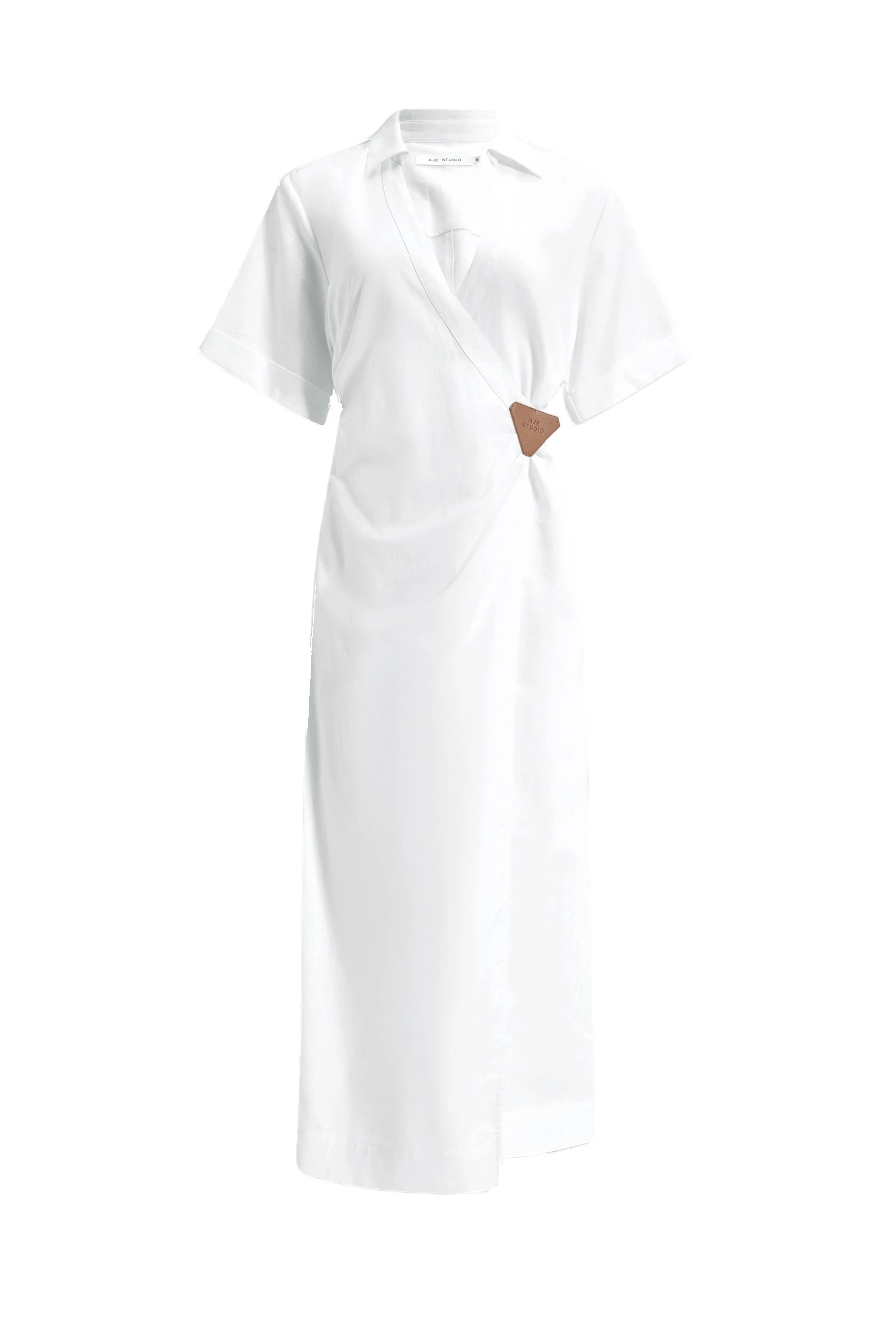 Aje Corine Wrap Midi Dress White Aje Corine Wrap Midi Dress in White | Midi Dresses | Luxury Shoes