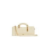 Aje Corrie Small Clutch in Ivory Croc | Clutch Bags | Luxury Shoes 