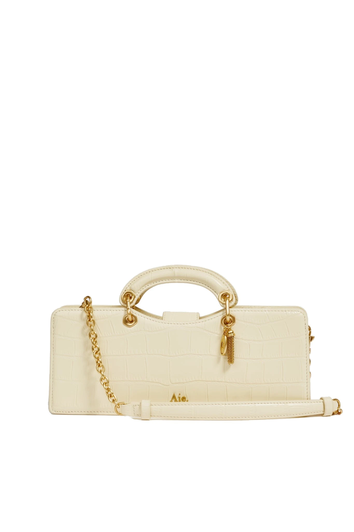 Aje Corrie Small Clutch Ivory Croc Aje Corrie Small Clutch in Ivory Croc | Clutch Bags | Luxury Shoes