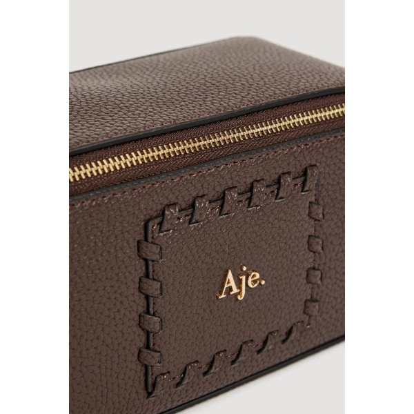 Aje Cove Beauty Case in Chocolate | Wallets & Purses | Luxury Shoes 