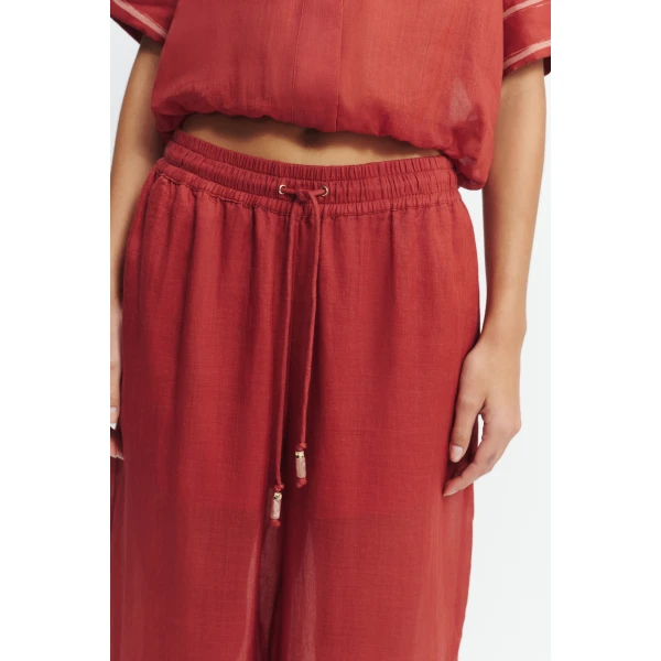 Aje Cove Relaxed Pant in Claret | Pants | Luxury Shoes 