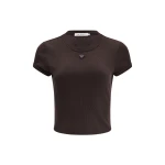 Aje Cowrie Baby Tee Chocolate Aje Cowrie Baby Tee in Chocolate | T-shirts | Luxury Shoes