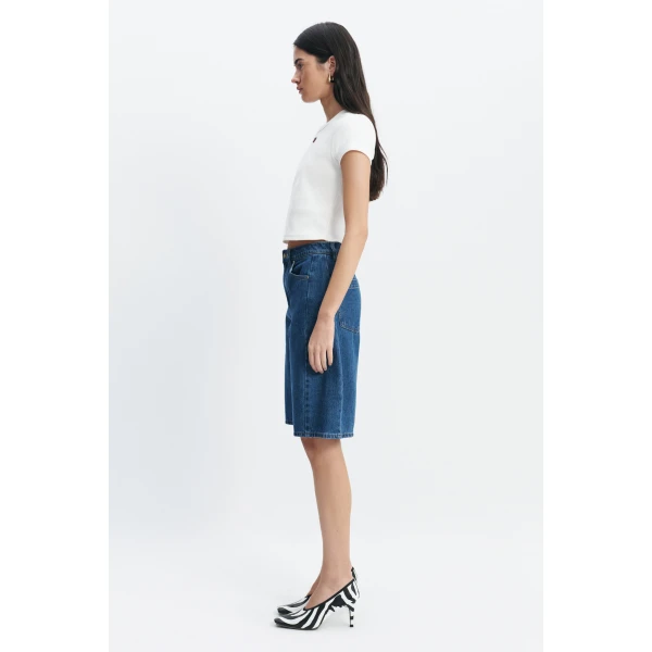 Aje Cowrie Baby Tee in White | T-shirts | Luxury Shoes 