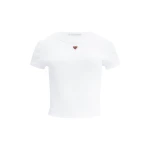 Aje Cowrie Baby Tee in White | T-shirts | Luxury Shoes 