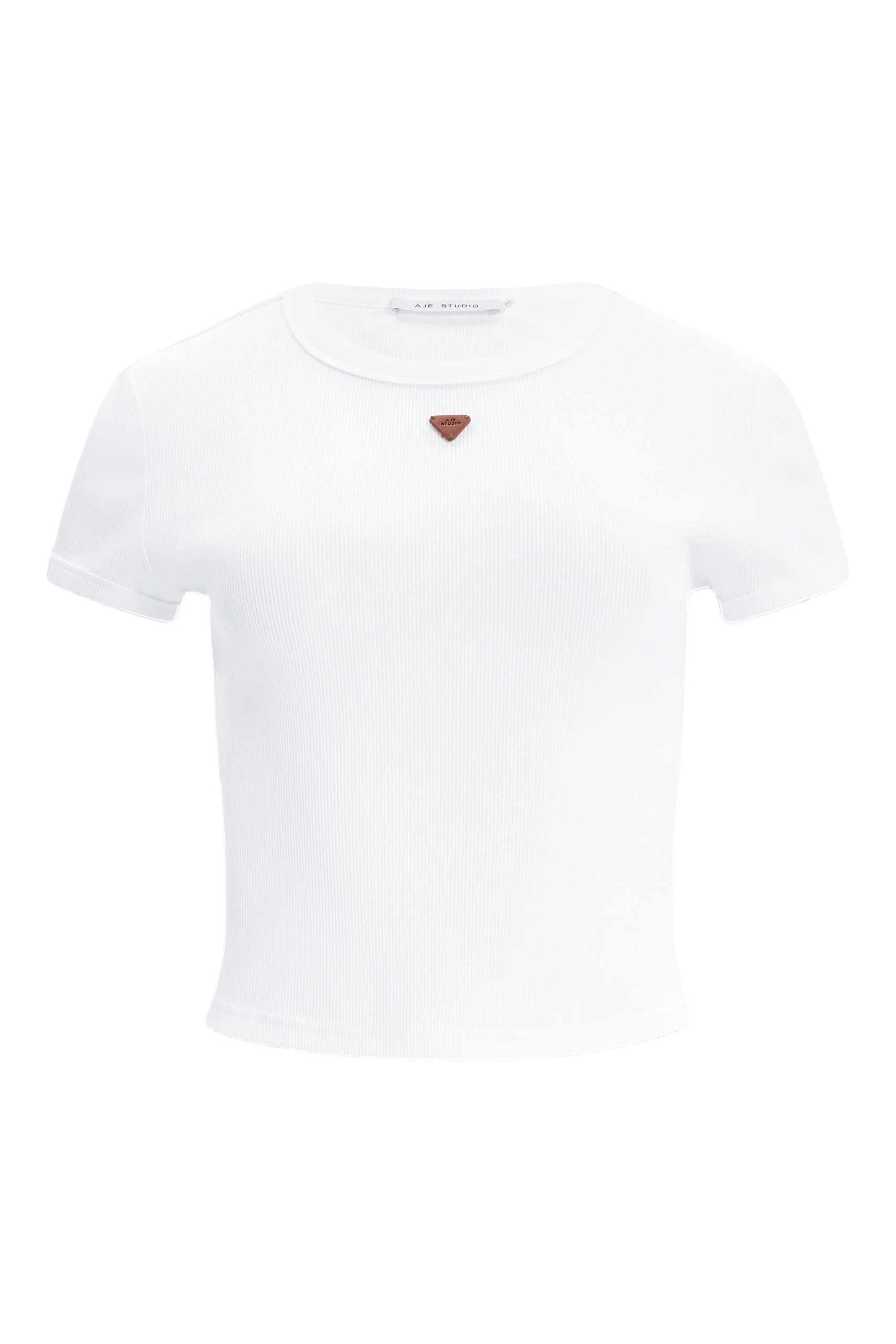 Aje Cowrie Baby Tee White Aje Cowrie Baby Tee in White | T-shirts | Luxury Shoes