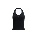 Aje Cowrie Halter Tank in Black | Tops | Luxury Shoes 