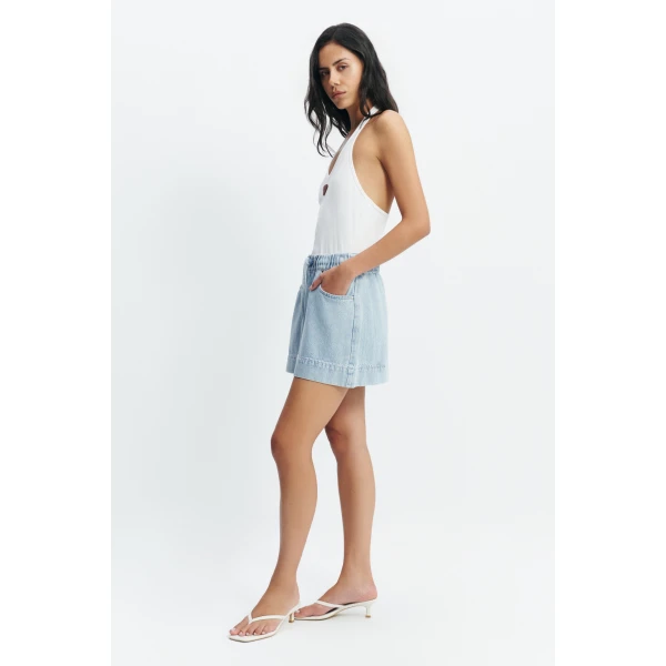 Aje Cowrie Halter Tank in White | Tops | Luxury Shoes 