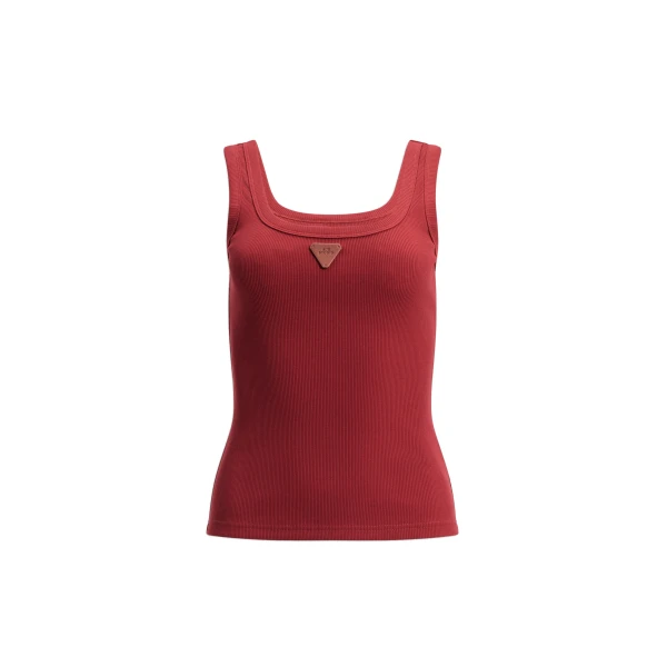 Aje Cowrie Scoop Tank in Claret | Tops | Luxury Shoes 