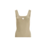 Aje Cowrie Scoop Tank in Pale Olive | Tops | Luxury Shoes 