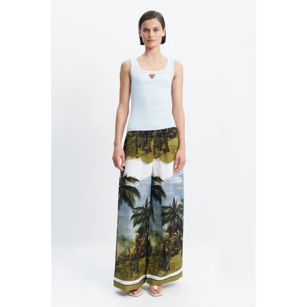 Aje Cowrie Scoop Tank in Powder Blue | Tops | Luxury Shoes 