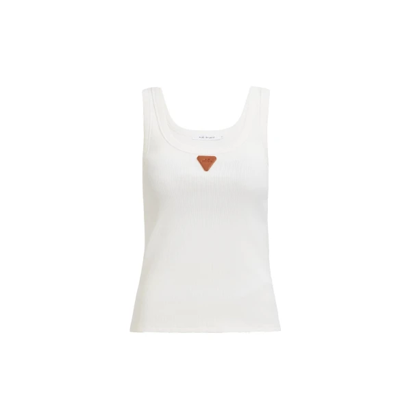 Aje Cowrie Scoop Tank in White | Tops | Luxury Shoes 