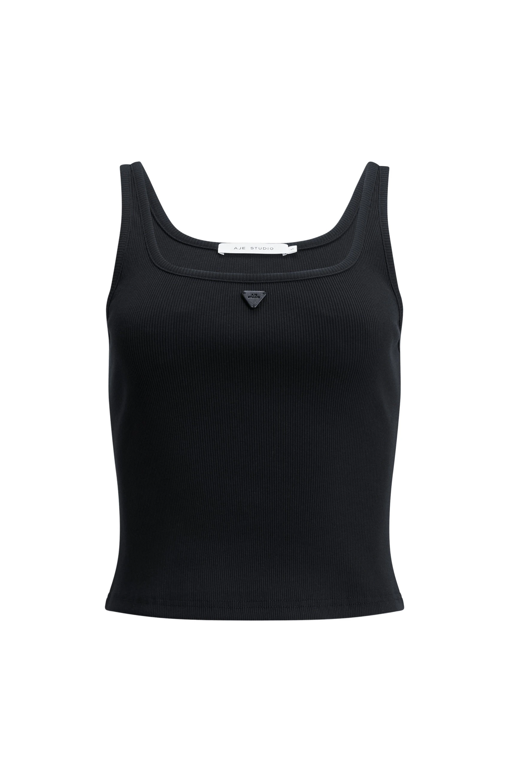 Aje Cowrie Square Neck Tank Black Aje Cowrie Square Neck Tank in Black | Tops | Luxury Shoes