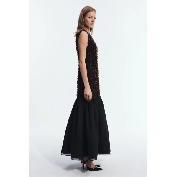 Aje Cristallina Embellished Gown in Black | Evening Gowns | Luxury Shoes 