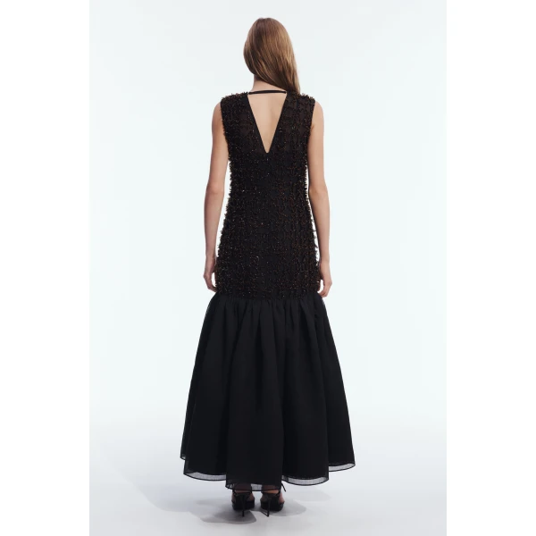 Aje Cristallina Embellished Gown in Black | Evening Gowns | Luxury Shoes 
