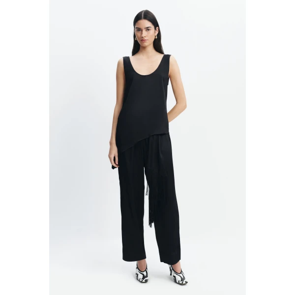 Aje Dawn Asymmetric Top in Black | Tops | Luxury Shoes 