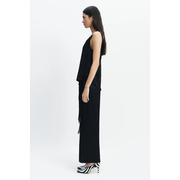 Aje Dawn Asymmetric Top in Black | Tops | Luxury Shoes 