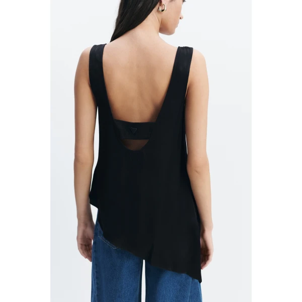 Aje Dawn Asymmetric Top in Black | Tops | Luxury Shoes 