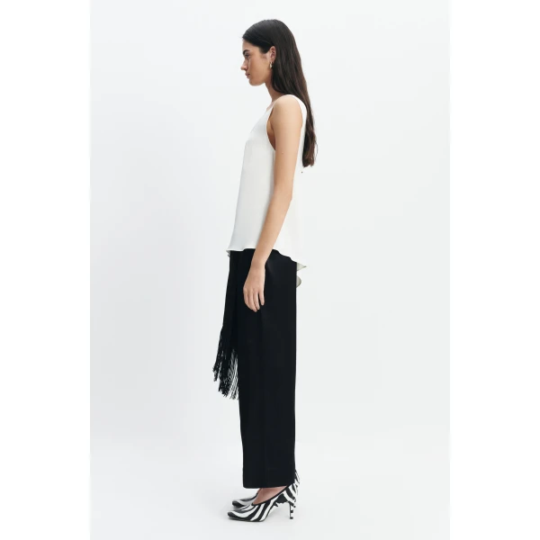 Aje Dawn Asymmetric Top in Ivory | Tops | Luxury Shoes 