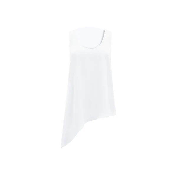 Aje Dawn Asymmetric Top in Ivory | Tops | Luxury Shoes 