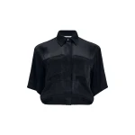 Aje Dawn Bubble Shirt in Black | Shirts | Luxury Shoes 
