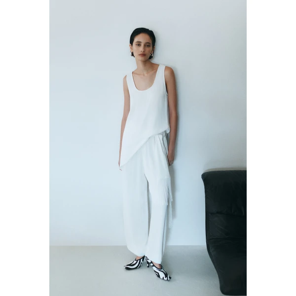 Aje Dawn Relaxed Pants in Ivory | Pants | Luxury Shoes 