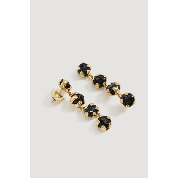 Aje Dusk Resin Drop Stud in Onyx | Earrings | Luxury Shoes 