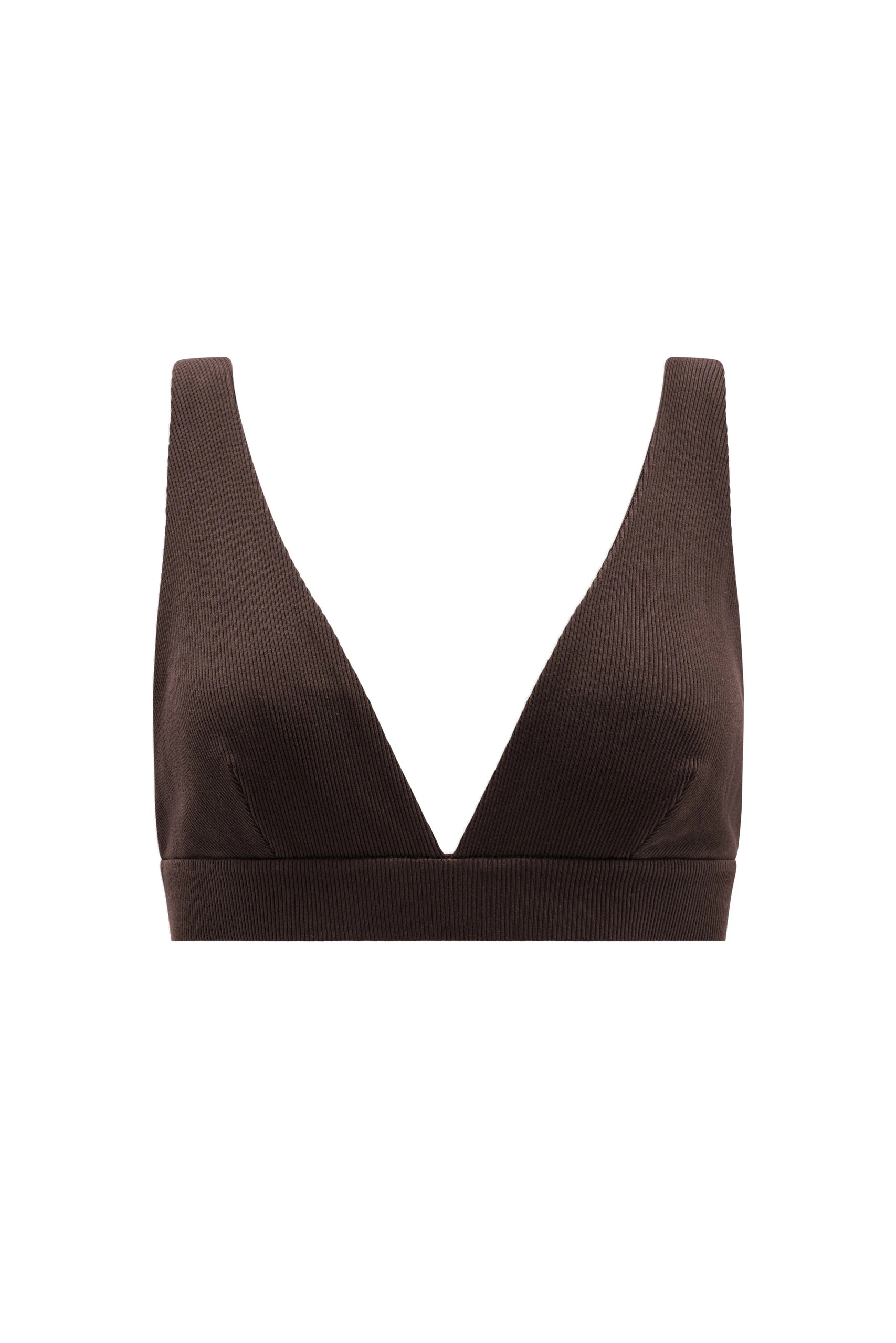 Aje Dylan Rib Bralette Chocolate Aje Dylan Rib Bralette in Chocolate | Tops | Luxury Shoes