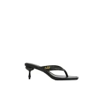 Aje Earthen Heel Thong in Black | Heels | Luxury Shoes 
