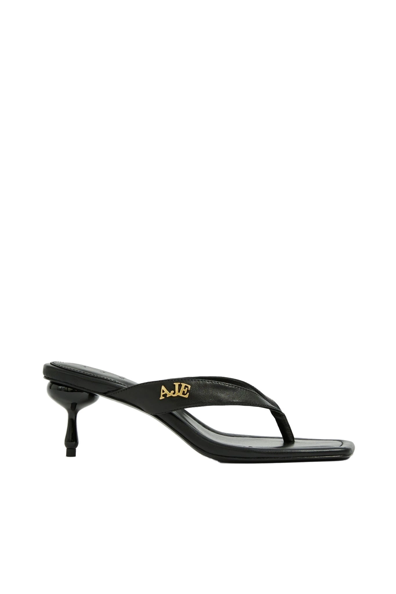Aje Earthen Heel Thong Black Aje Earthen Heel Thong in Black | Heels | Luxury Shoes
