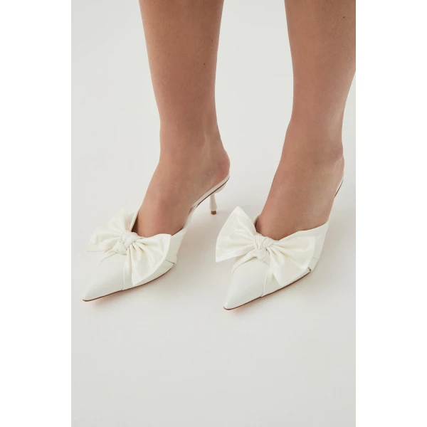 Aje Edra Mid Heel in Ivory | Heels | Luxury Shoes 