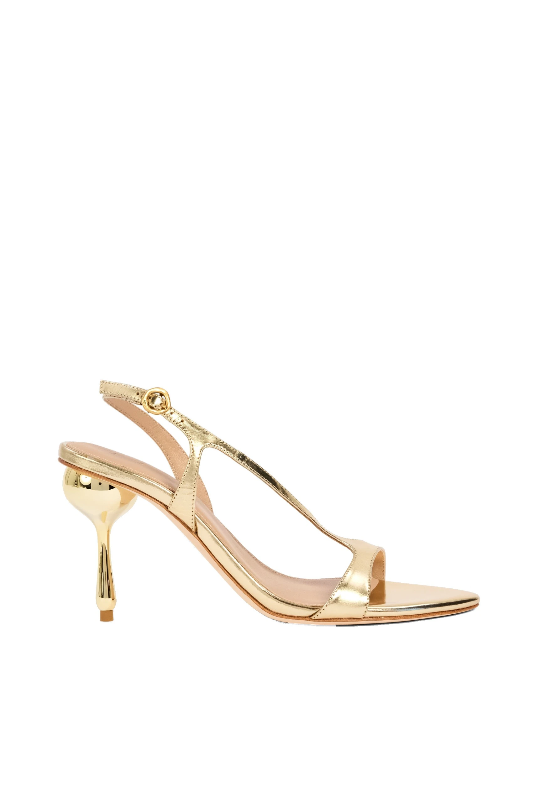 Aje Elan Asymmetric Droplet Heel Gold Aje Elan Asymmetric Droplet Heel in Gold | Heels | Luxury Shoes