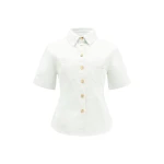 Aje Elsie Belted Shirt in Ecru Wash | Shirts | Luxury Shoes 