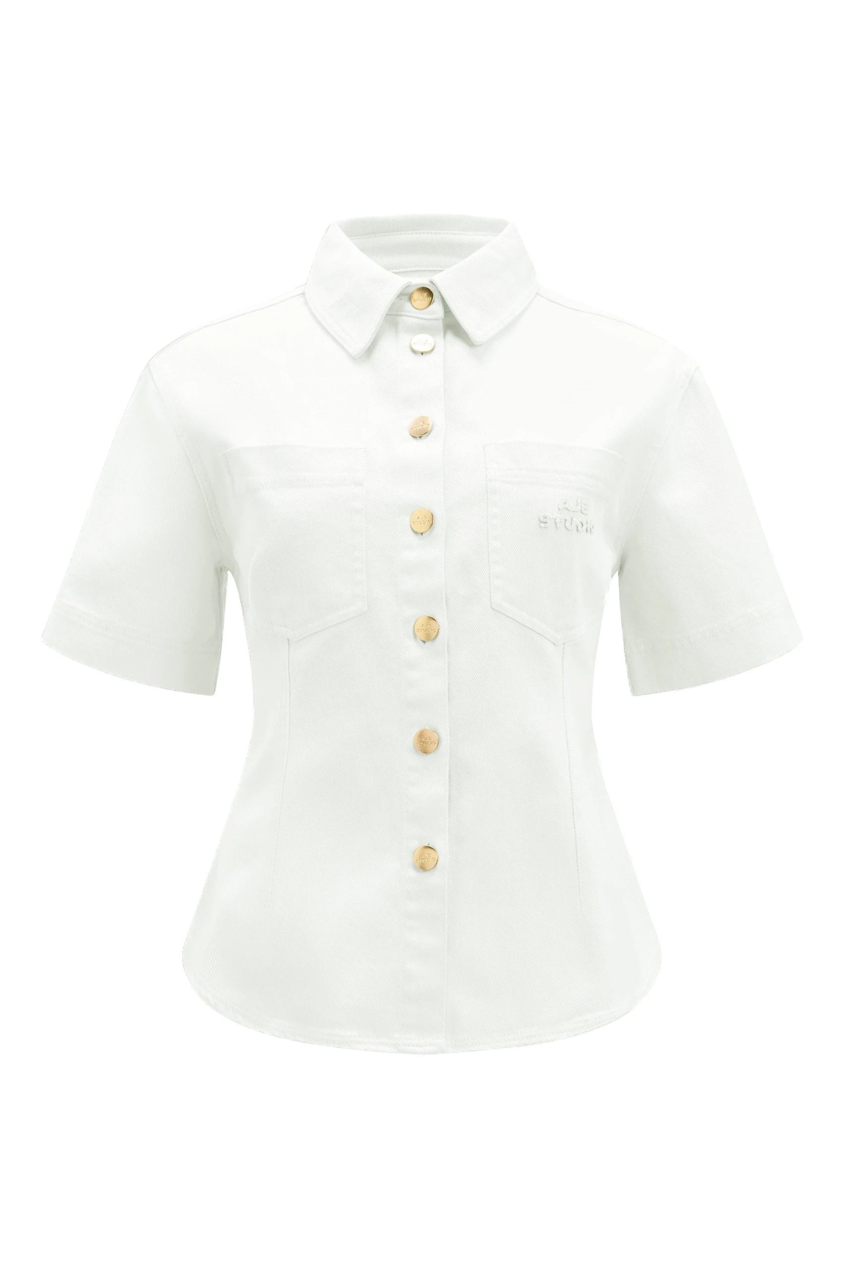 Aje Elsie Belted Shirt Ecru Wash Aje Elsie Belted Shirt in Ecru Wash | Shirts | Luxury Shoes