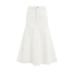 Aje Elsie Denim Midi Skirt in Ecru Wash | Skirts | Luxury Shoes 