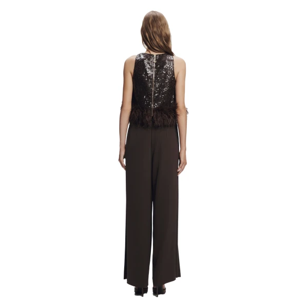 Aje Elysian Sequin Top