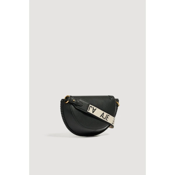Aje Emery Medium Saddle Bag in Black | Shoulder & Crossbody Bags | Luxury Shoes 