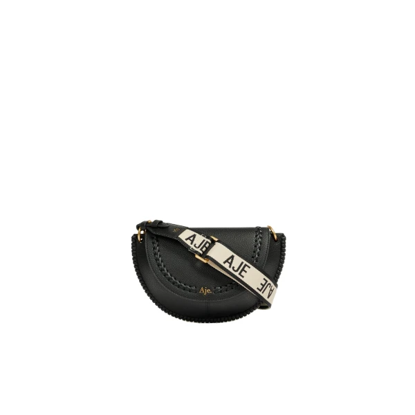 Aje Emery Medium Saddle Bag in Black | Shoulder & Crossbody Bags | Luxury Shoes 